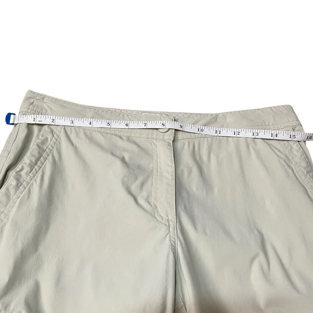 L.Bean Hiking Capri Pants Womens Size 8 Beige Lightweight Outdoor Travel - Picture 4 of 8